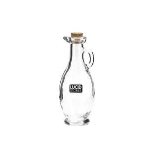 Glass Bottle with Handle Cork Lid - 250ml