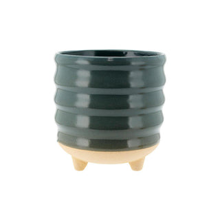 Planter with Feet Blue - 14x14x14.2cm