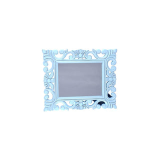 Wooden mirror blue decorative home detail  All Seasons Homeware.