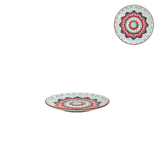 Turkish Style Plate - Blue Red - 7.5 Inch