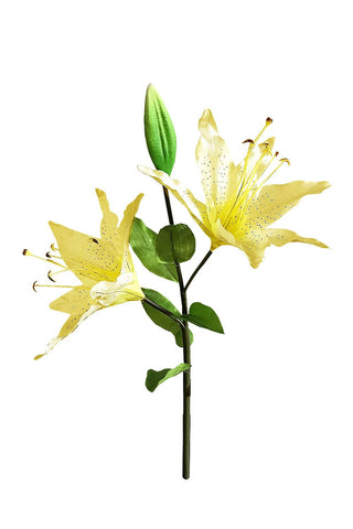 Artificial lily flower yellow 36 x 115cm artificial floral design  All Seasons Homeware.
