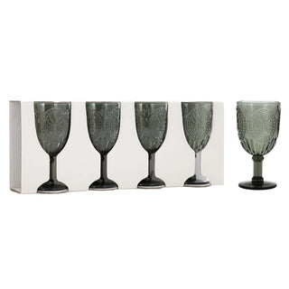 Glass Wine - Set of 4 - Grey - 8.5x16.6cm