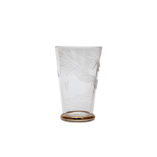 Glass Highball Dragonfly with Golden Rim -8.8x14cm