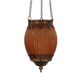 Moroccan Style Hanging Lantern - Orange - 11x18.5cm