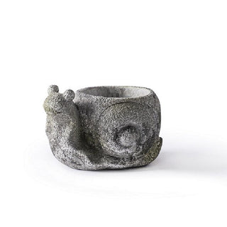 Cement Pot - Snail - 14.5x11.8x11.0cm