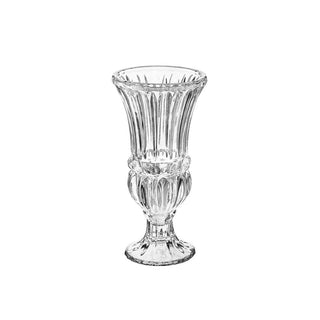 Footed Crystal Vase - 15x15x29.5cm - Clear