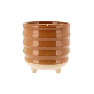 Planter with Feet Custard - 14x14x14.2cm