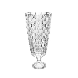 Footed Crystal Vase - 13.7x13.7x31.8cm - Clear