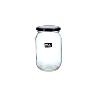 Glass Soda Caist Black Lid - 700ml