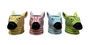 Pot - Zebra - 4 Assorted - 11.3x16.5x14.5cm