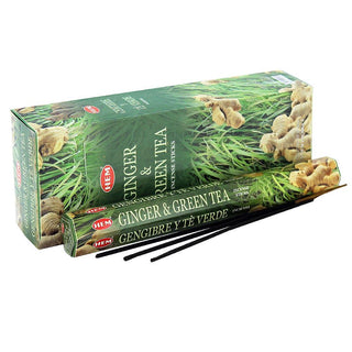Hexagon incense sticks Ginger & Green Tea fragrance set of 6  All Seasons Homeware.