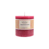 Twilight Frosted Pillar Candle - Pomegranate Rose - 8.8x9cm