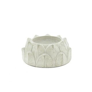 Cement Lotus Candle Holder - 12x5 cm