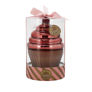 Candle Cup Cake with PVC - White Peach Cream