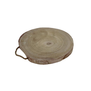 Wooden Serve Platter Round Natural - 37x37x3cm