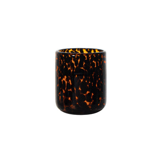 Glass Dof Black Dot Amber - 8.3x7.8cm