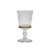 Glass Wine Butterfly with Golden Rim - 8.3x16cm