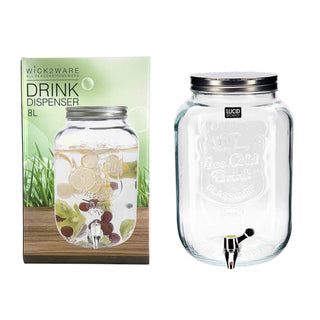 Glass Dispenser with Clip - 8L