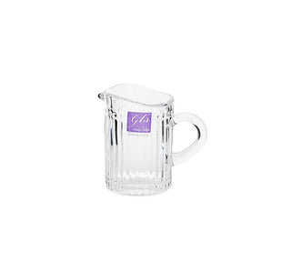 Glass Cup - with Ribbed Pattern - 6.5x8.7cm