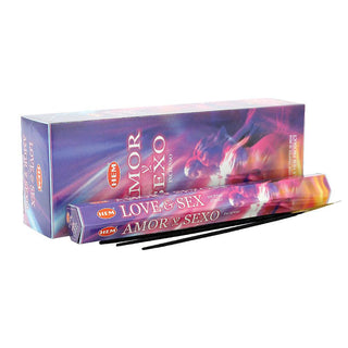 Hexagon incense sticks Love and Sex fragrance set of 6  All Seasons Homeware.