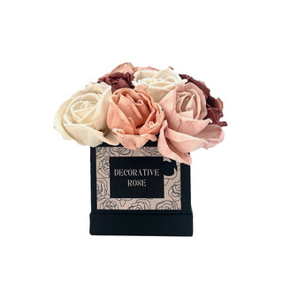 Table Décor Square Vase with Flowers