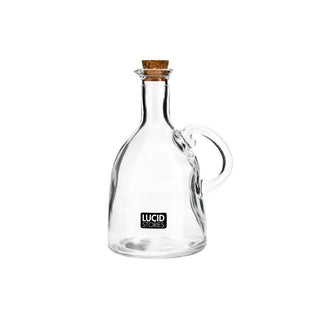 Glass Bottle with Handle Cork Lid - 550ml
