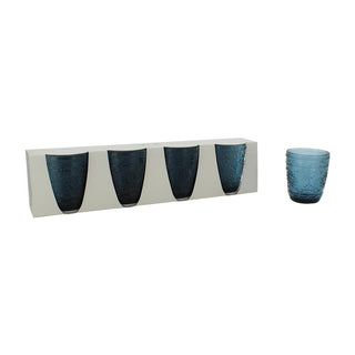 Glass Dof - Set of 4 - Blue - 8x10cm