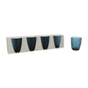 Glass Dof - Set of 4 - Blue - 8x10cm