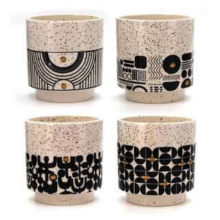 Planter Geometric Pattern - Large - 12x12x12.7cm