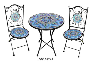 Table & 2 Chairs Set Metal Undercover Use - Standard