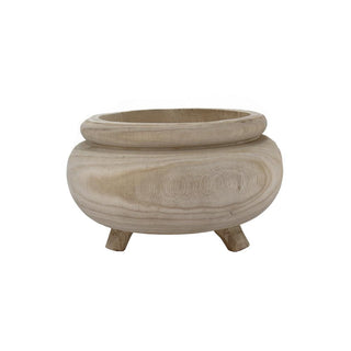 Wooden Planter Round with Feet - 28x28x16.5cm