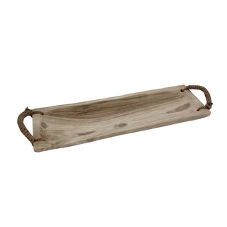 Wooden Serve Tray Rect Natural - 65x20x6cm