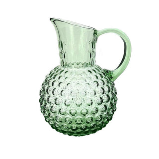 Glass Jug with Dots Green - 21.8x17cm