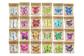 Artificial butterfly mixed colors 9cm decorative home detail  All Seasons Homeware.