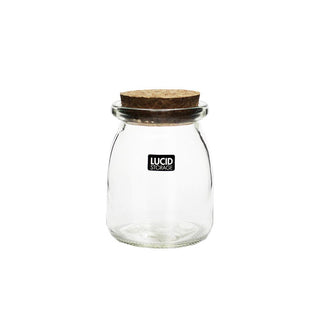 Glass Jar with Cork Lid - 200ml - Clear