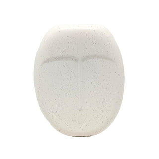 Vase Ceramic Oval - White - 17x5.2x22cm
