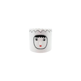 Pot Round - Face Drawing - 8x8x7.5cm