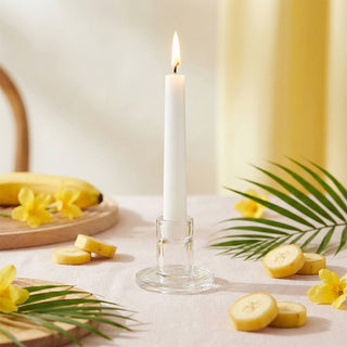 Glass Candle Holder - Clear - 6.7x5cm