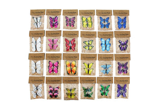 Artificial butterfly mixed colors 6cm decorative home detail  All Seasons Homeware.