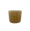 Cement Planter - Wicker Pattern Beige Small - 13x10.5cm