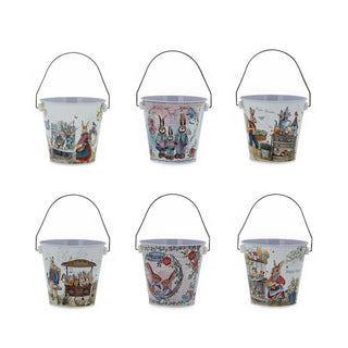 Tin Bucket Assorted - 13x9x12cm