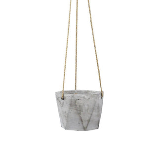 Cement Pot - Hanging Grey - 12x19cm