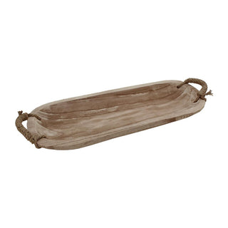 Wooden Serve Tray Oval Natural - 57x22.5x5.5cm
