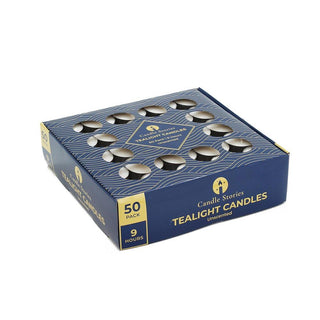 Tealight Candles 9 Hours 50 pcs/Pack - Dark Blue Box