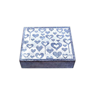 Large hearts box wooden home detail  All Seasons Homeware.