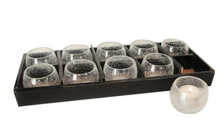 Glass Tealight Holder Crackle - Clear - 5.2x5.5cm
