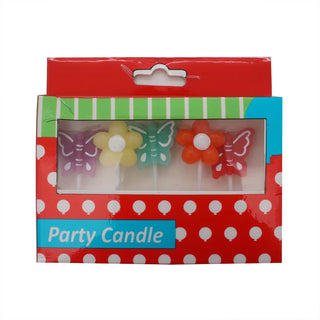 Candle - Butterfly & Flower Decor In Box - 5 Pieces