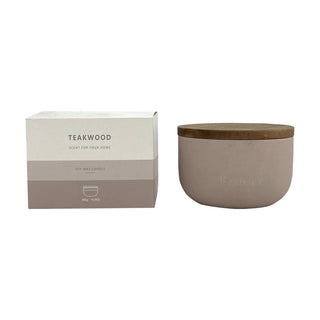 Ceramic Jar Candle - Teak Wood - 480g