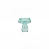 Glass Candle Holder - Green - 7.5x6.6cm