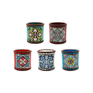 Pot Round Design Small - 5 Assorted - 7.3x7.5cm